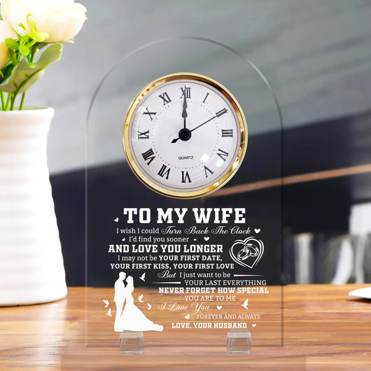 Never Forget How Special You Are To Me - Acrylic Desk Clock Plaque