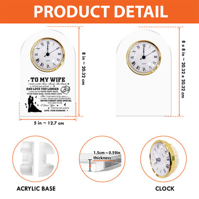 Never Forget How Special You Are To Me - Acrylic Desk Clock Plaque