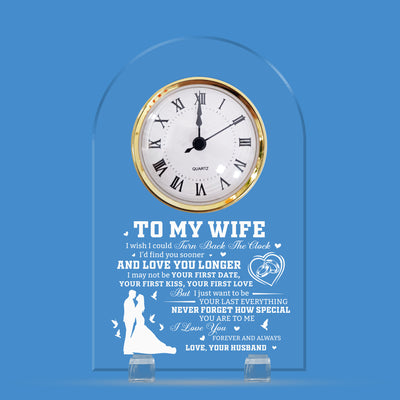 Never Forget How Special You Are To Me - Acrylic Desk Clock Plaque