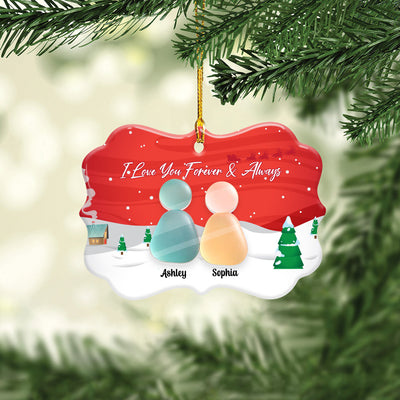 Custom Sea Glass Ceramic Ornament - Personalized Christmas Gifts