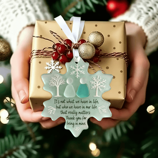 🌊Snowflake-Shaped Sea Glass Friendship Decor❄✨ Shaped by Nature & Crafted by Hand!