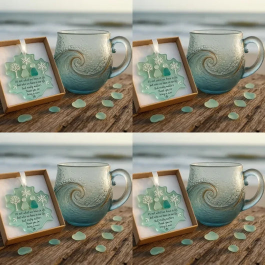 🎄Christmas Best Gifts🔥 Unique Handcrafted Sea Glass Ocean Wave Mug🎁Free Gifts
