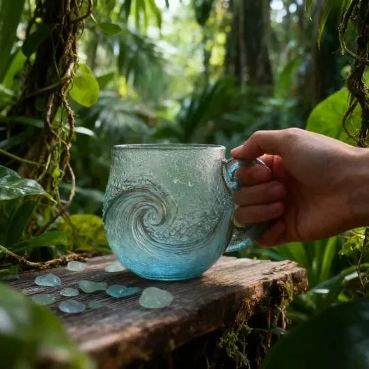 🎄Christmas Best Gifts🔥 Unique Handcrafted Sea Glass Ocean Wave Mug🎁Free Gifts