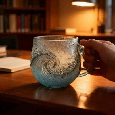 🎄Christmas Best Gifts🔥 Unique Handcrafted Sea Glass Ocean Wave Mug🎁Free Gifts