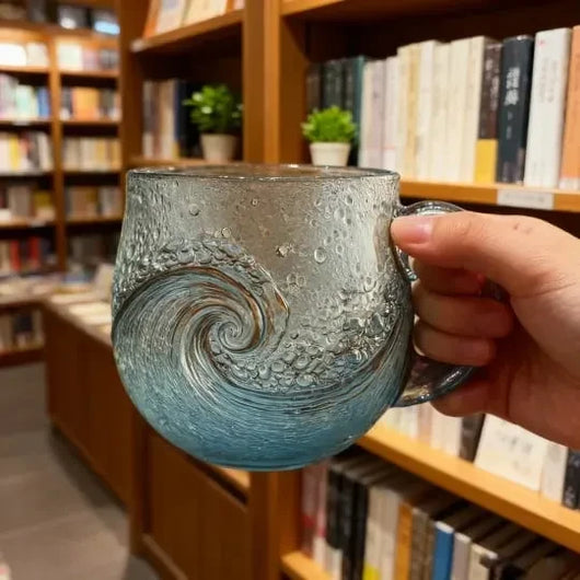 🎄Christmas Best Gifts🔥 Unique Handcrafted Sea Glass Ocean Wave Mug🎁Free Gifts