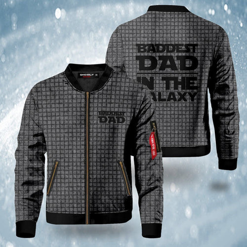 Baddest Dad In The Galaxy 3d Printed Bomber Jacket