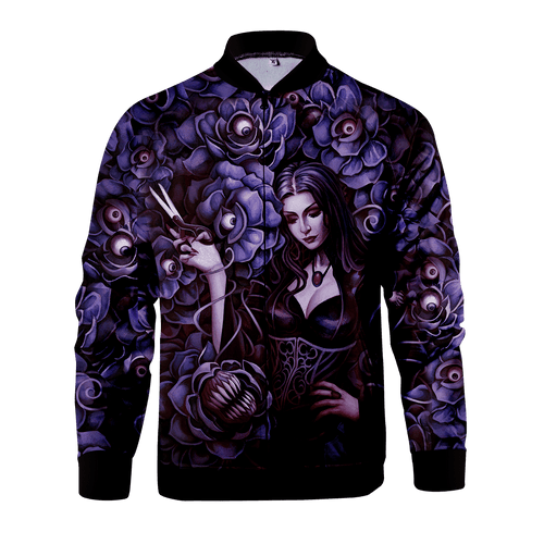 Morticia Addams 3d Printed Bomber Jacket