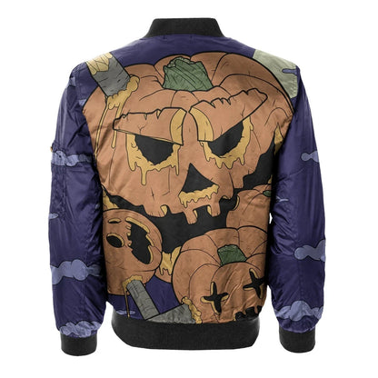Zombie Pumpkin 3d Printed Unisex Bomber Jacket