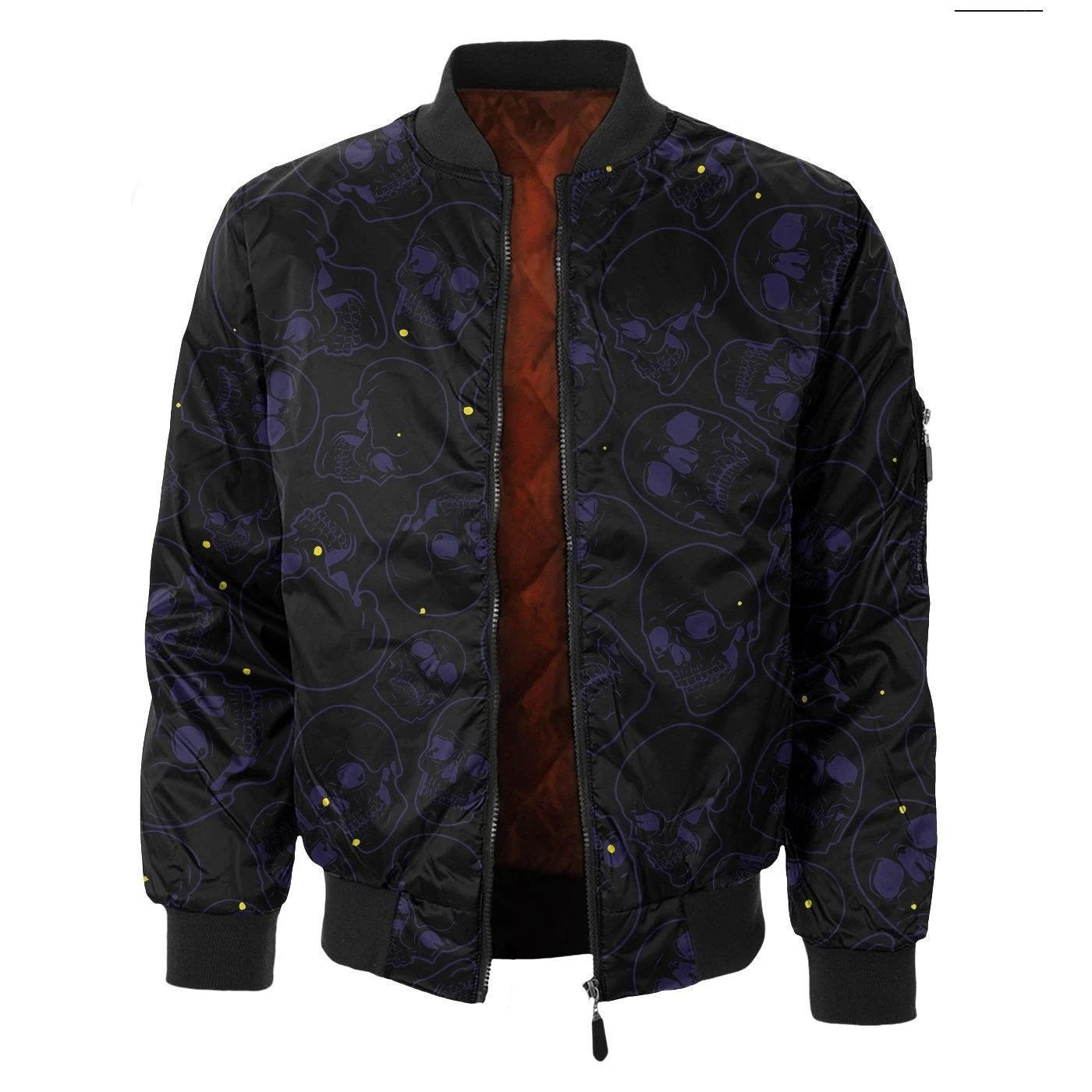 Live In Purple Black 3d Printed Unisex Bomber Jacket