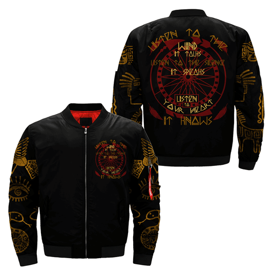 Listen To Your Heart 3d Printed Unisex Bomber Jacket