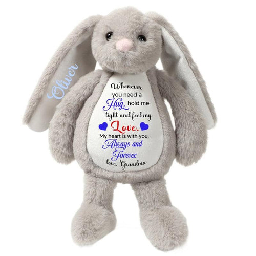 "Hug" Personalized Bunny