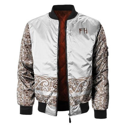 Maori Pattern 3d Printed Unisex Bomber Jacket