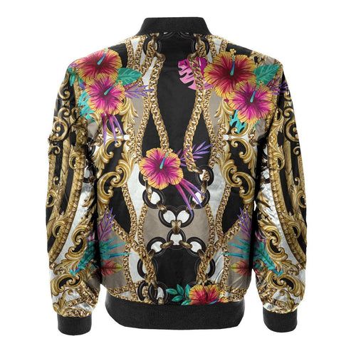 Neon Baroque 3d Printed Unisex Bomber Jacket