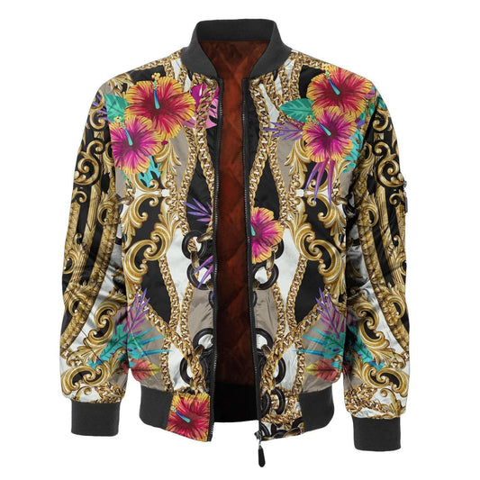 Neon Baroque 3d Printed Unisex Bomber Jacket