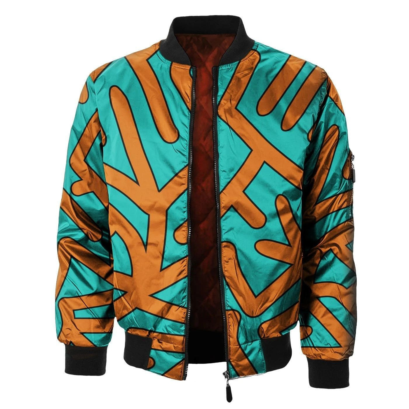 Places Pastel Blue 3d Printed Unisex Bomber Jacket