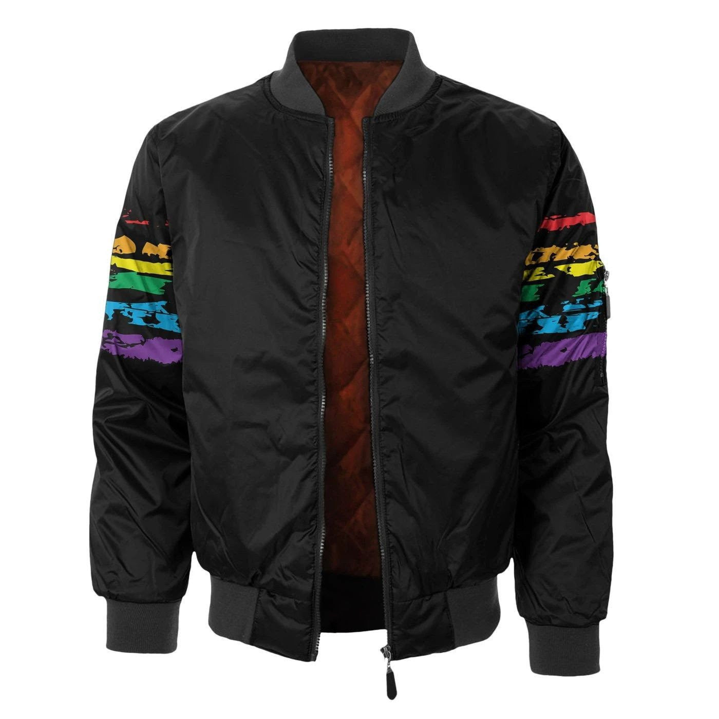 Pride Lgbt Black 3d Printed Unisex Bomber Jacket