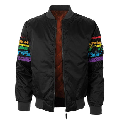 Pride Lgbt Black 3d Printed Unisex Bomber Jacket