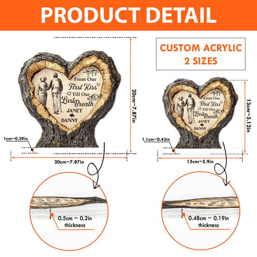 From Our First Kiss - Custom 3D Led Light Pine Wooden Base