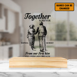 Together Forever - Custom 3D Led Light Pine Wooden Base