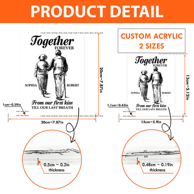 Together Forever - Custom 3D Led Light Pine Wooden Base