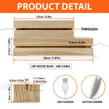 Together Forever - Custom 3D Led Light Pine Wooden Base