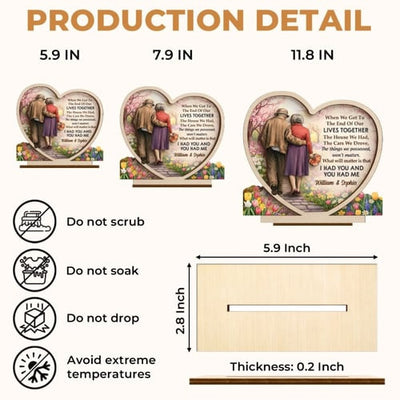 Custom 2-Layered Wooden Plaque - Personalized Anniversary Wedding Gifts For Husband And Wife, Him And Her - Love Looks Good On Us