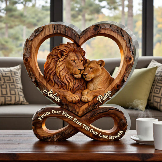 From Our First Kiss Till Our Last Breath - Personalized Acrylic Plaque