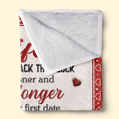 Custom Blanket - Personalized Anniversary Wedding Gifts For Wife - You And Me Feels Right