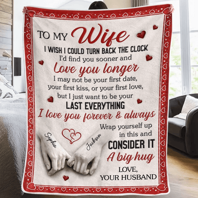 Custom Blanket - Personalized Anniversary Wedding Gifts For Wife - You And Me Feels Right