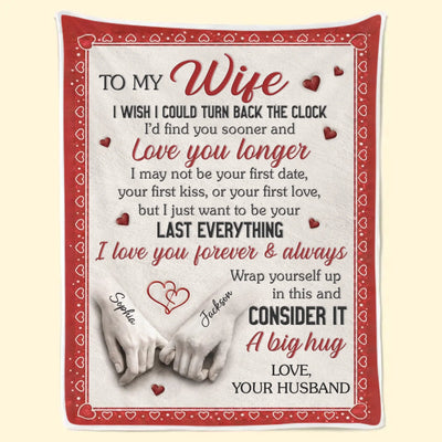 Custom Blanket - Personalized Anniversary Wedding Gifts For Wife - You And Me Feels Right