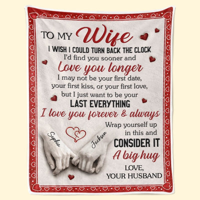 Custom Blanket - Personalized Anniversary Wedding Gifts For Wife - You And Me Feels Right