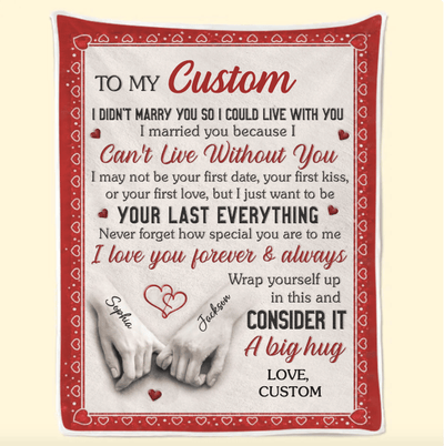 Custom Blanket - Personalized Anniversary Wedding Gifts For Husband And Wife, Him And Her - You And Me Feels Right