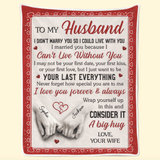 Custom Blanket - Personalized Anniversary Wedding Gifts For Husband - You And Me Feels Right
