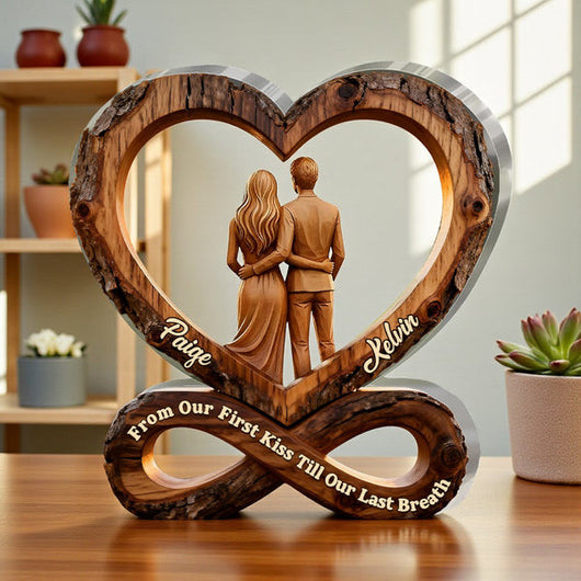 From Our First Kiss Till Our Last Breath - Personalized Acrylic Plaque