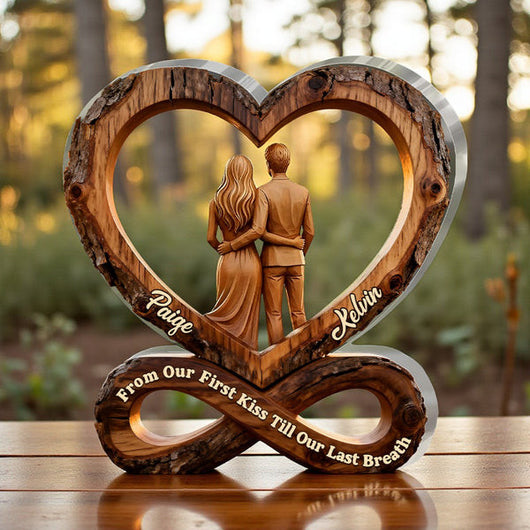 From Our First Kiss Till Our Last Breath - Personalized Acrylic Plaque