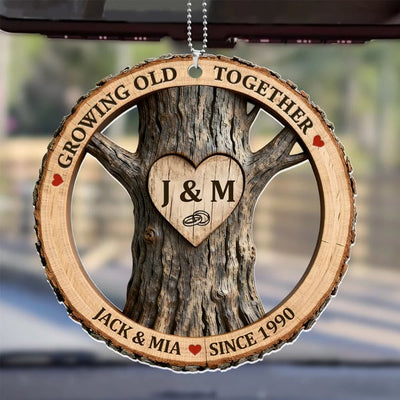 Tree Love Circle - Personalized Car Acrylic Hanging Ornament