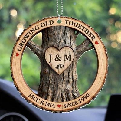 Tree Love Circle - Personalized Car Acrylic Hanging Ornament