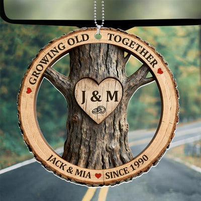 Tree Love Circle - Personalized Car Acrylic Hanging Ornament
