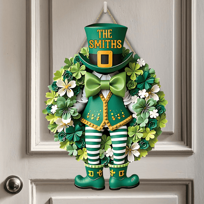 St. Patrick's Day Entrances Decoration Customized Wooden Sign - Personalized Name - Special Holiday Gift