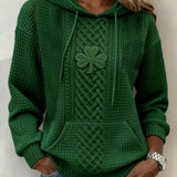 Women's St. Patrick's Day Shamrock Art Print Hoodie
