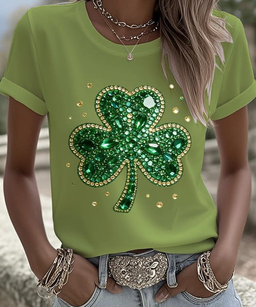 Women's St. Patrick's Day Print T-Shirt