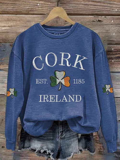 Women's Casual Printed Long-Sleeve Sweatshirt