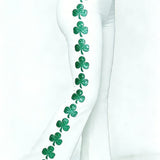 Women's St. Patrick's Day Shamrock Printed High-Stretch Leggings