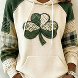 Women's St. Patrick's Day Art Print Raglan Sleeve Knit Sweater