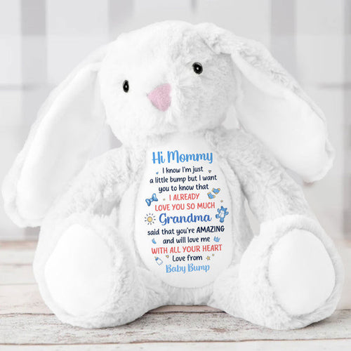 Dear Mommy I Love You - Personalized Stuffed Bunny