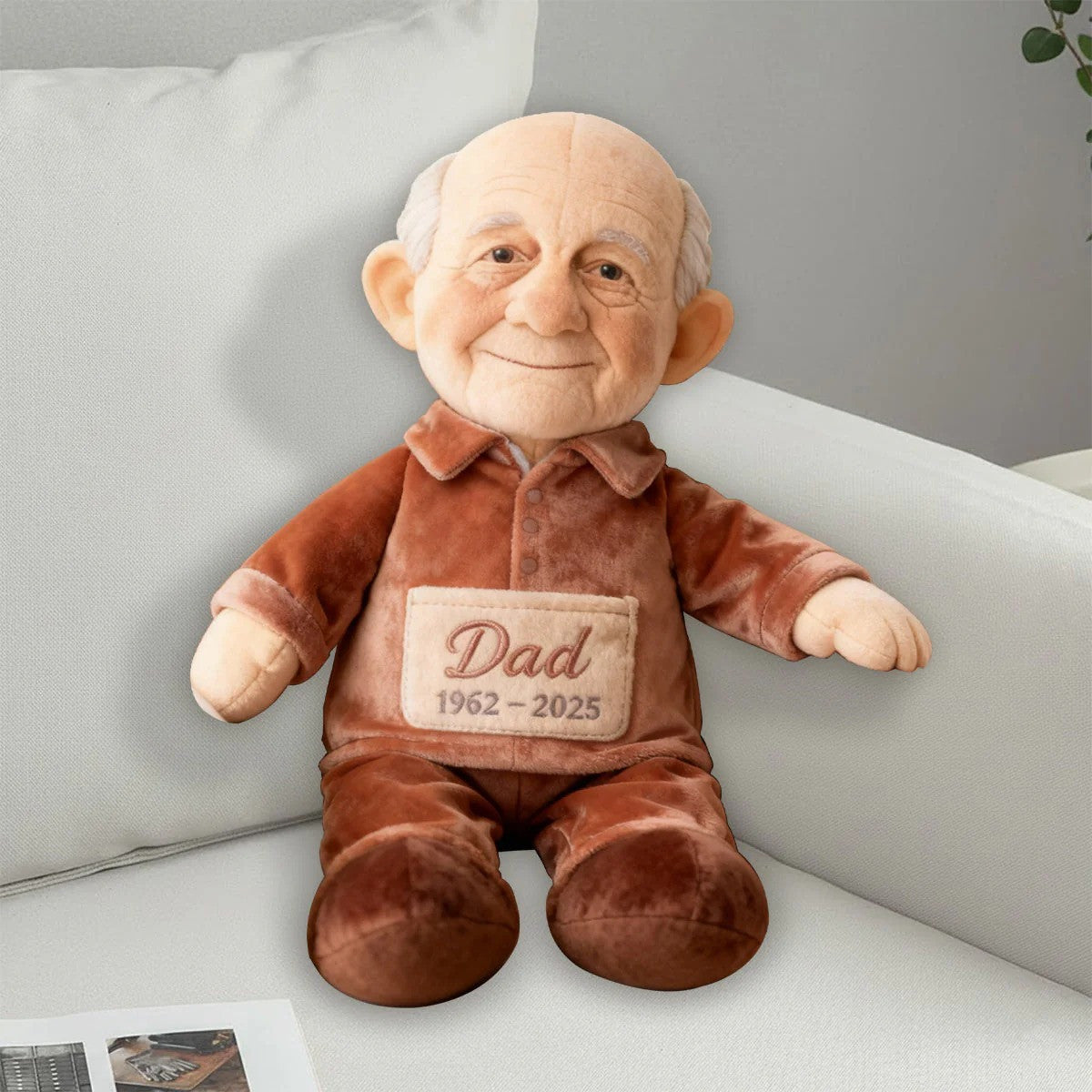 Custom From Any Photo - Personalized Memorial Faux Fur Shaped Pillow