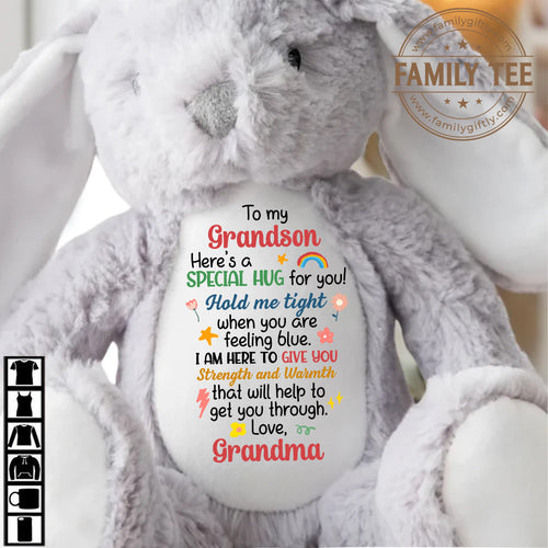 I Am Here To Give You - Personalized Stuffed Bunny Gift For Granddaughter From Grandma
