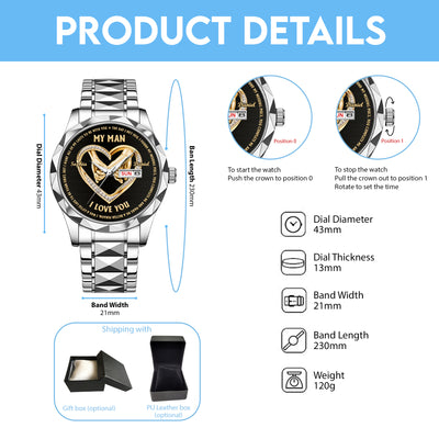 My Man I Love You - Men's Wrist Watch