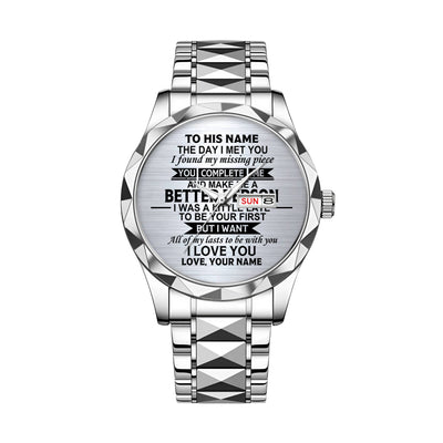 The Day I Met You - Personalized Men's Wrist Watch