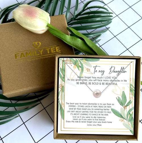 ENJOY THE RIDE & NEVER FORGET  YOUR WAY BACK HOME - NECKLACE FOR DAUGHTER FROM MOM